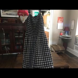 Lane Bryant 14/16 Blue & White Gingham maxi sundress with pockets